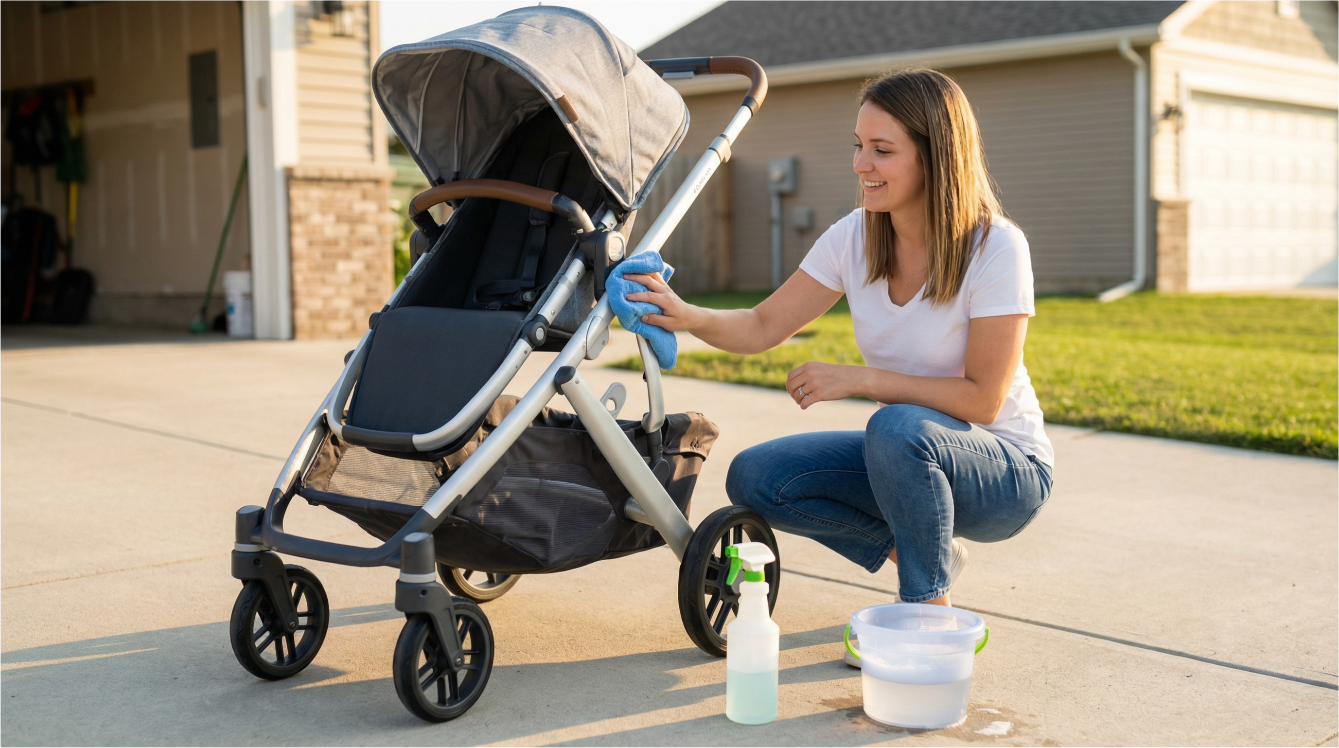 Stroller cleaning